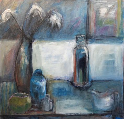 BLUE STILL LIFE Maureen Finck Artist A Blue Still Life Painting