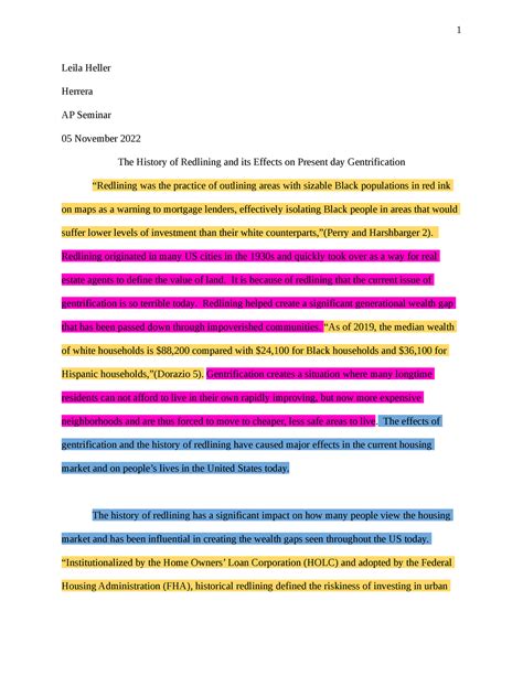 Copy Of Mock Irr Draft A Research Paper Leila Heller Herrera Ap