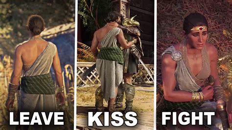 Assassins Creed Odyssey All Daphnae Endings Romance Fight Leave