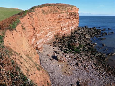 Photographs Of Budleigh Salterton To Ladram Bay Devon England Cliff East Of Otterton Point