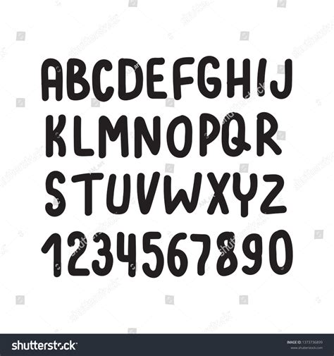 Vektor Stok Vector Cute Cartoon English Alphabet Uppercase Tanpa