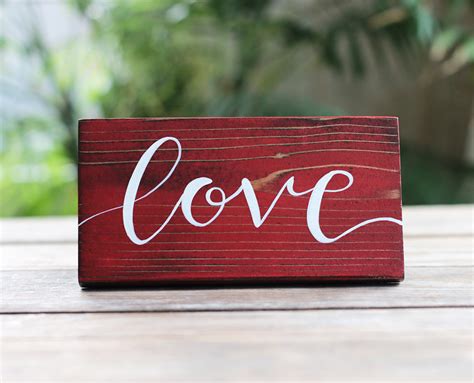 Love Wood Sign Hand Painted In The Usa By Our Backyard Studio The
