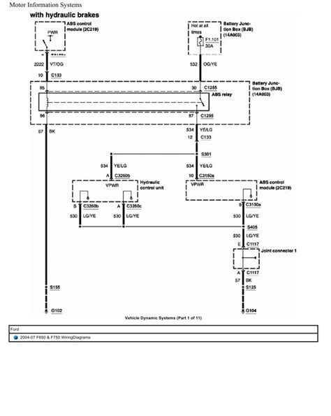 Ford Truck F650 F750 Wiring Diagrams 2004 2007