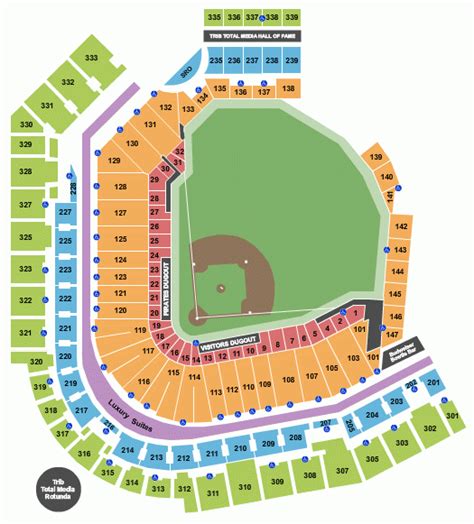 Pnc Park Seating Chart With Rows And Seat Numbers