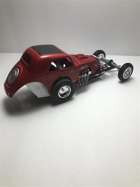 Old Style Fiat Bodied Rail Dragster Drag Racing Model
