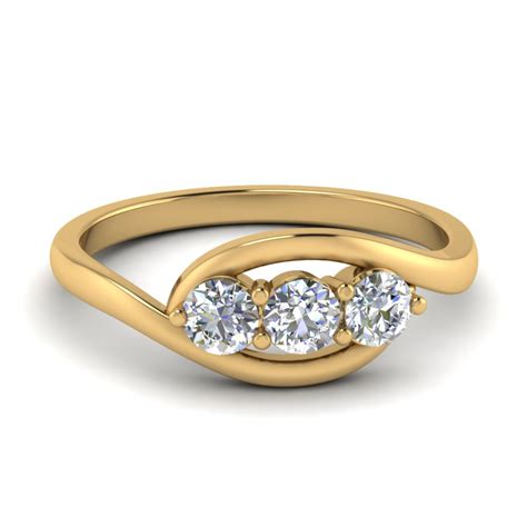3 Stone Crossover Wedding Ring Fascinating Diamonds