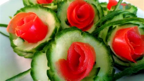 Josephines Recipes How To Make Cucumber Flowers Vegetable Rose