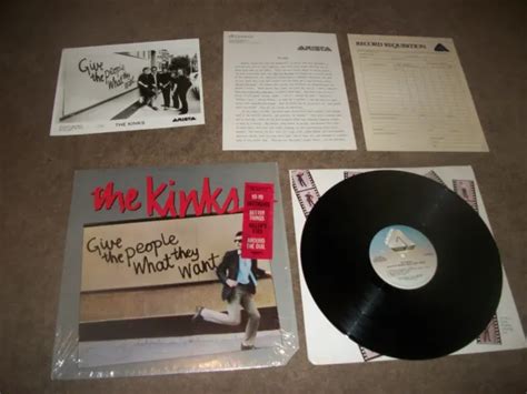 Rare The Kinks Give The People What They Want Lp Al Nm W Press Pak Pic Picclick
