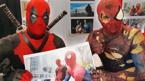 Spider Man Deadpool And Friends At Fan Expo Youtube