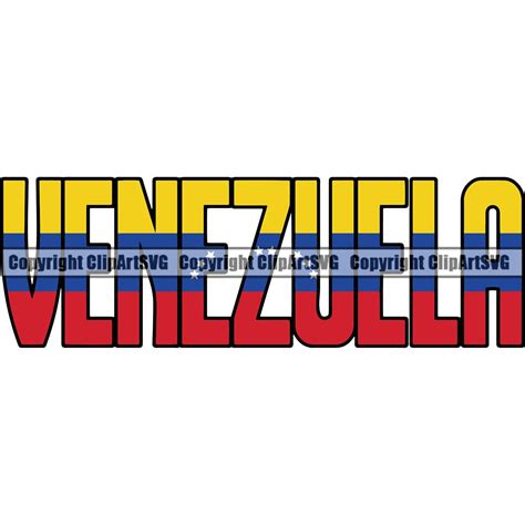 Venezuela Venezuelan Name Word Text Flag Name Country World Etsy