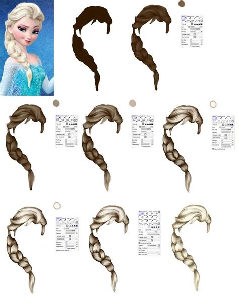 Elsa Hair Tutorial By Ryky On Deviantart Elsa Hair Hair Tutorial