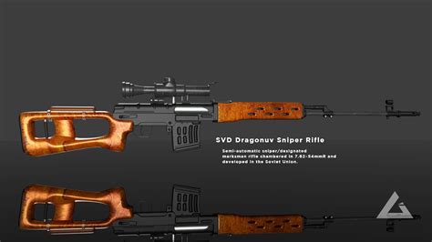 Artstation Svd Dragunov Sniper Rifle