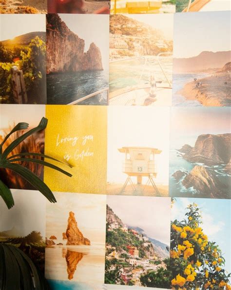 Golden Summer Aesthetic Collage Wall Kit Etsy