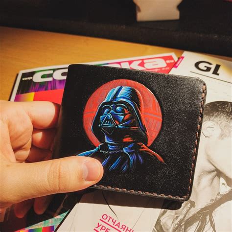 Handcrafted Personalized Leather Wallet Star Wars Darth Vader Etsy