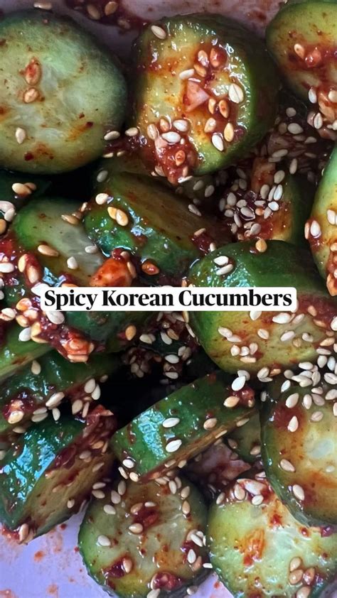 Spicy Korean Cucumbers Side Dish Ideas Cucumber Salad Healthy Salad