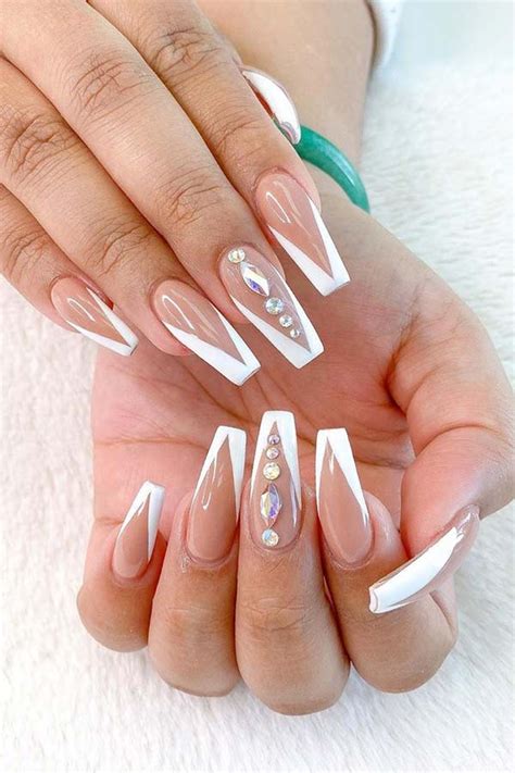 23 Elegant French Tip Coffin Nails You Need To See Page 2 Of 2
