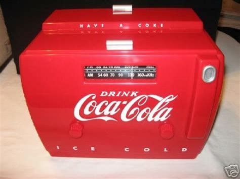 coca cola cooler am fm radio and cassette player mib 39379959
