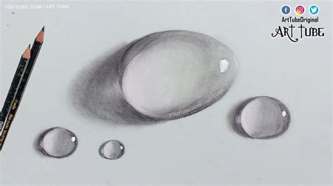 How To Draw Easy Realistic Water Drops 3d Water Droplet Pencil