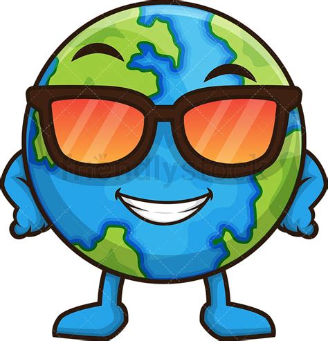 All of earth wood sunglasses are polarized and we use the triacetate cellulose (tac) polarized process. Cool Earth With Sunglasses | Clip art, Illustration, Cartoon