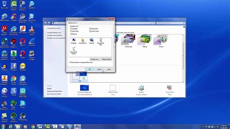 How To Add Desktop Icons In Windows 7 Youtube