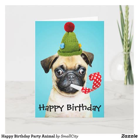 Happy Birthday Party Animal Card Birthday Cards For Mom Happy Birthday