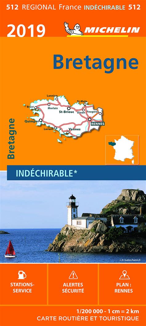 Carte De Bretagne Nord Michelin Vacances Arts Guides Voyages