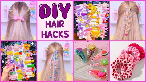 12 Diy Cute Hair Pins And Scrunchies Hairstyles Hacks Hair Wrap And More Youtube