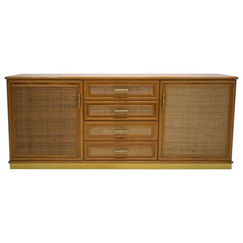 French Mid Century Brass and Bamboo Sideboard, 1970s on DECASO.com | Small sideboard, Sideboard ...