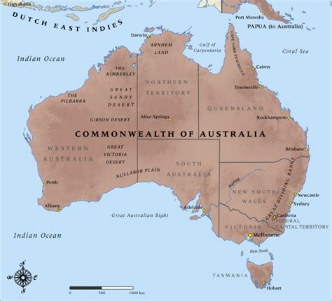 Map Of Australia In 1914 Nzhistory New Zealand History Online