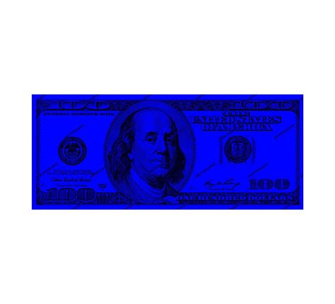 Royal Blue 100 Dollar Bill Money Png Graphic — Drypdesigns