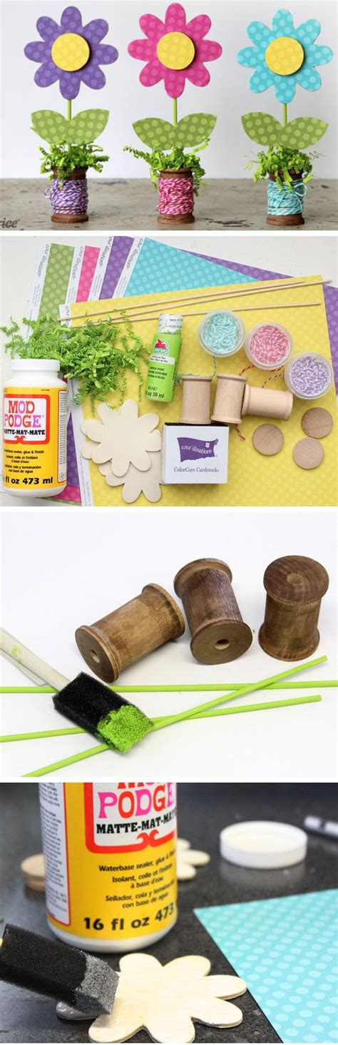 Awesome homemade birthday gifts for you to make, including fabulous gift ideas for milestone birthdays. Wooden Spool Flowers | Last Minute Mothers Day Gift Ideas ...