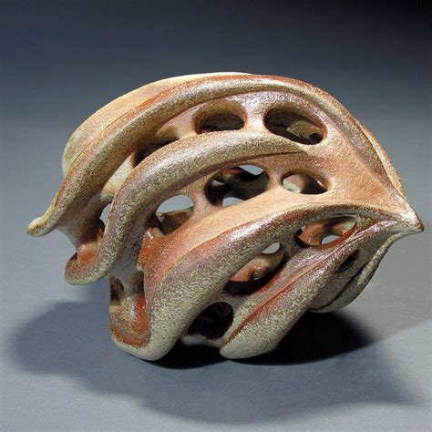 Biomorphic Ceramic Sculpture By Liz Lescault Ceramic