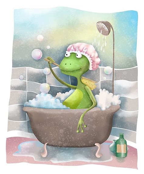 Frog In The Bath Frogs Pinterest Cute Frogs Frogs And Bathing