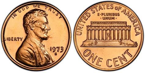 1973 S 1c Rd Proof Lincoln Cent Modern Pcgs Coinfacts