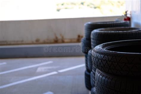 Stack Of Rubber Black Car Tires Stock Image Image Of Vehicle Black