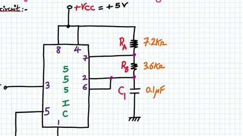 Design Of Astable Multivibrator Using 555 Timer Greater Than 50 Duty