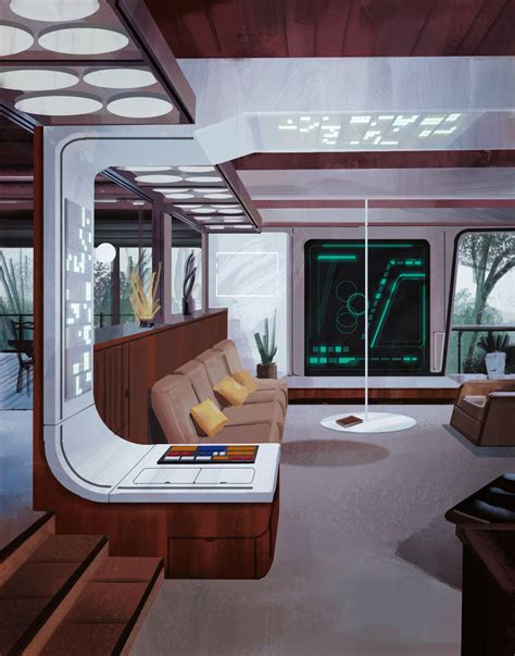 artstation retro futuristic living room louis le roy in 2020 futuristic interior