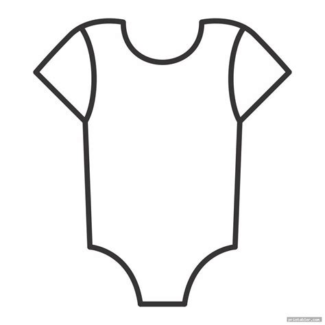 Baby Onesie Outline Sketch Coloring Page