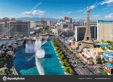 Aerial View Of Las Vegas Strip At Sunny Day Stock Editorial Photo