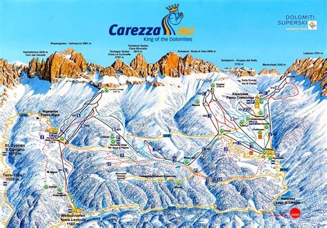 Carezza Dolomites Ski Map