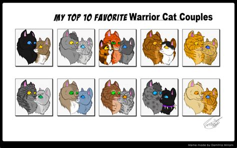 My Top 10 Favorite Warrior Cat Couples By Azuriteraven On Deviantart