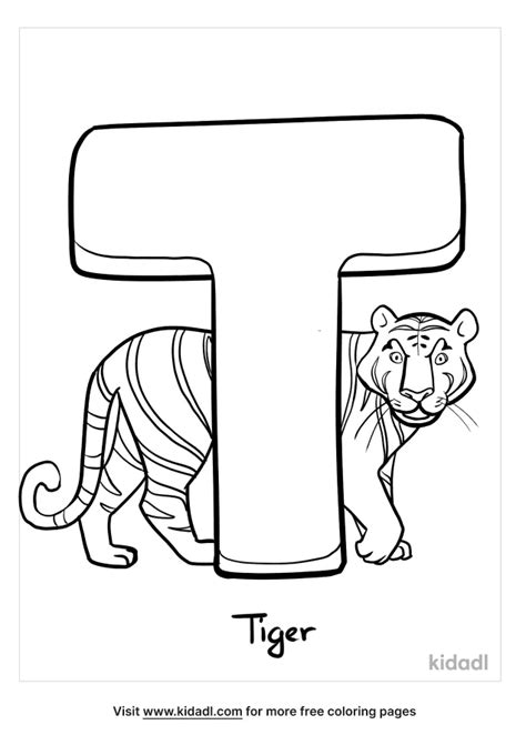 Free Letter T Coloring Page Coloring Page Printables Kidadl