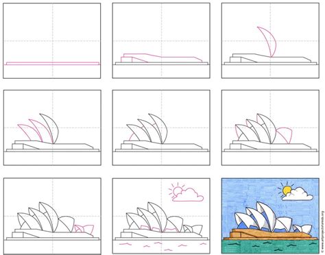 How To Draw The Sydney Opera House · Art Projects For Kids