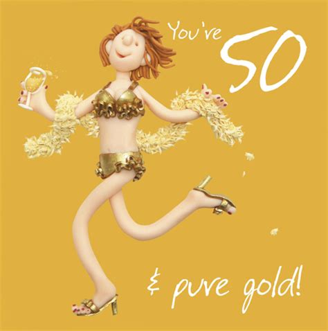Female 50th Birthday Card Greeting Card One Lump Or Two Cards