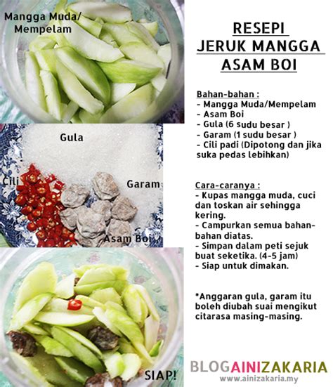 Dapurberasaputube #stepbystep #resepimudah jeruk mangga asam boi music by: Resepi Jeruk mangga asam boi | Recipes | Pinterest ...