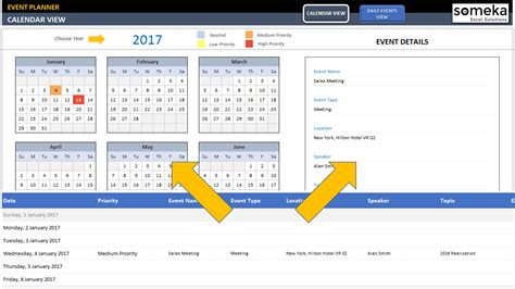 You can use the calendar customization tool or the office application on your local computer to easily edit these templates. Dynamic Event Calendar Template - Interactive Excel Calendar