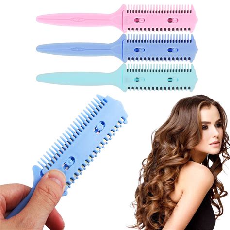 Random Color1pc Double Sides Hair Razor Comb Cutter Cutting Thinning