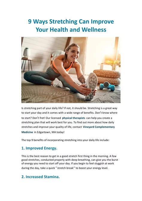 Ppt 9 Ways Stretching Can Improve Your Health And Wellness Powerpoint