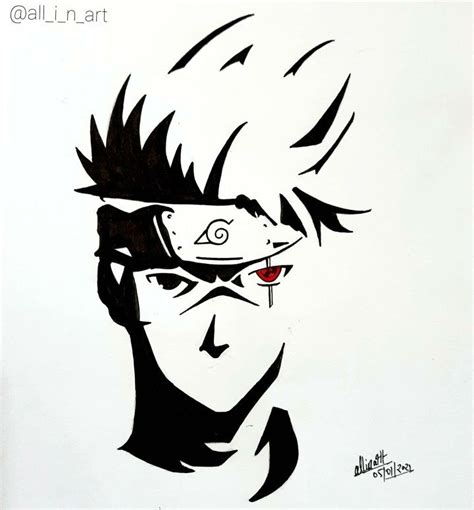 Kakashi Hatake Inkart Ink Illustrations Ink Illustrations