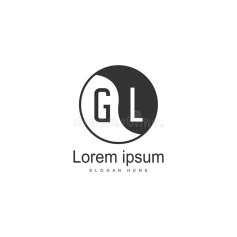 Initial Gl Logo Template With Modern Frame Minimalist Gl Letter Logo